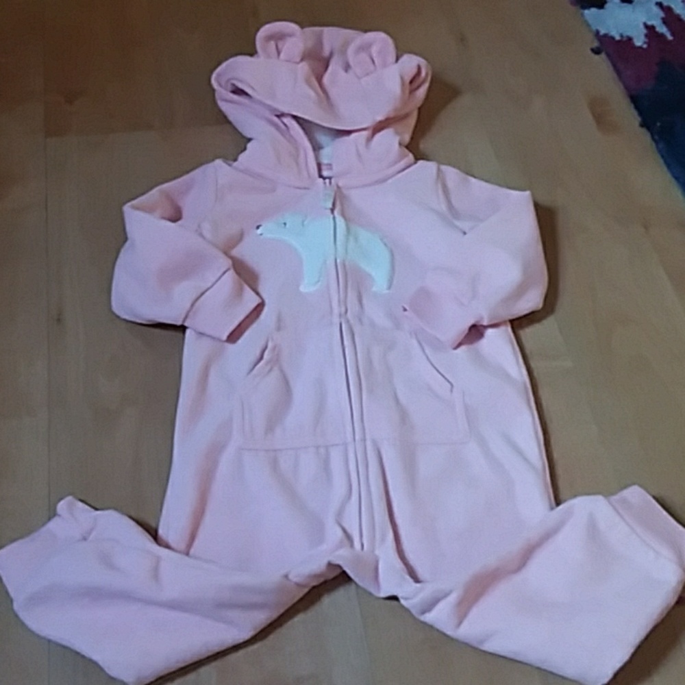 Pink- with ears, bodysuit